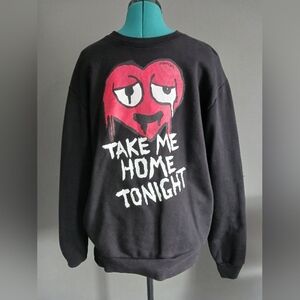 DOMREBEL MONTREAL TAKE ME HOME Black Sweatshirt Size L